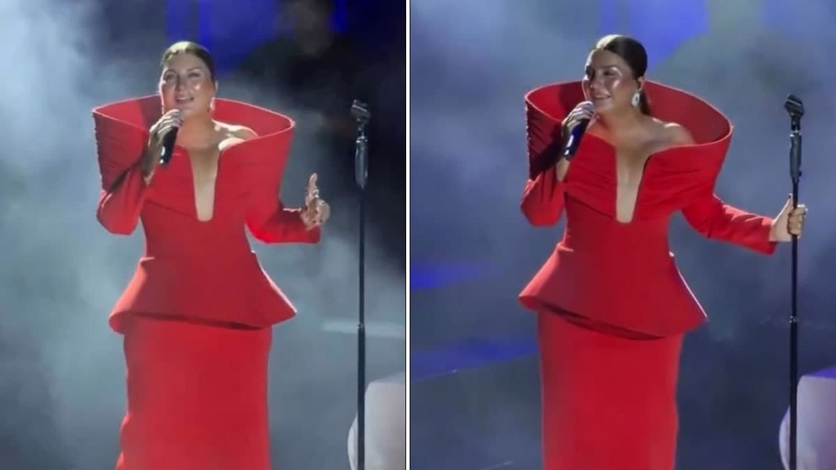 Sibel Can'ın sahne kıyafeti sosyal medyada tartışma yarattı: Kimi çay bardağına benzetti, kimi övgü yağdırdı